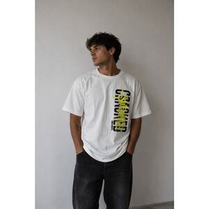 Call of Duty Mens Graphic T Shirt Large White Neon Yellow Logo Gamer Core NWT